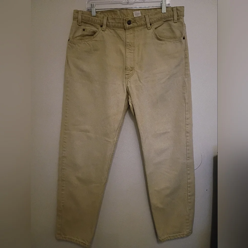 VTG Levi's Men's 550 Straight Jeans in Tan 1995 Sz‎ 38 L 30